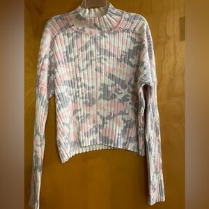 Central Park West Pink Camo Sweater NWT Size Large